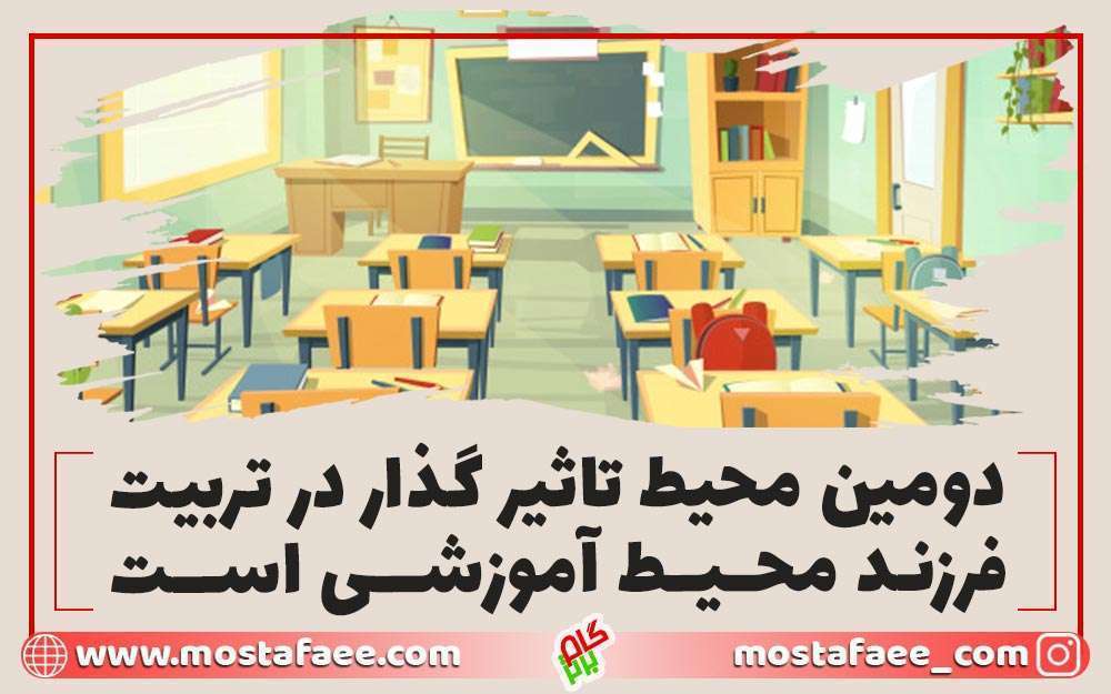 دومین محیط تاثیر گذار در تربیت فرزند محیط آموزشی است